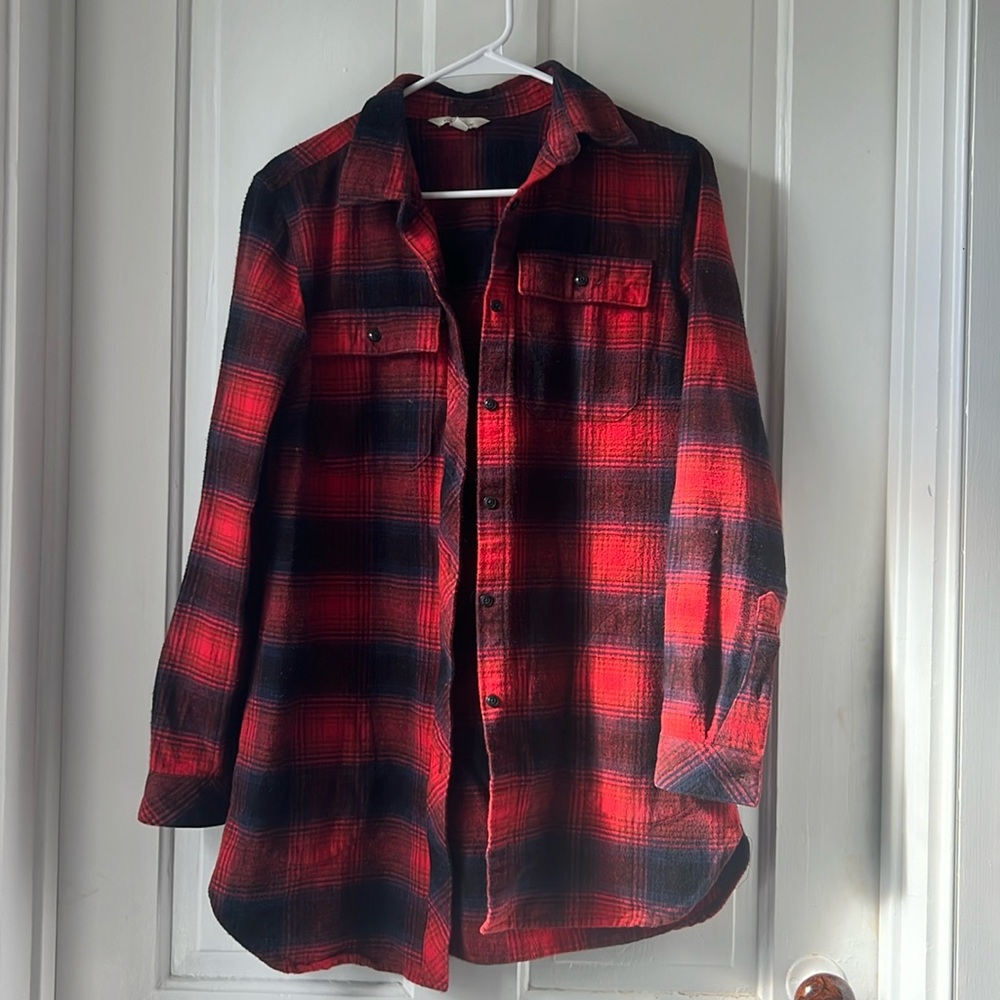 LL Bean flannel tunic